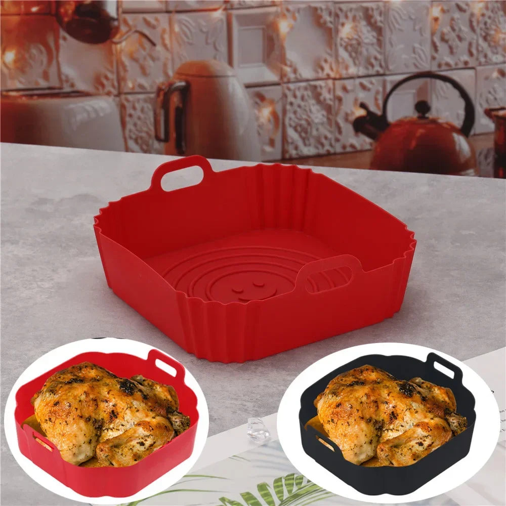 Silicone Air Fryer Mold – Reusable Baking Pan & Cake Mold