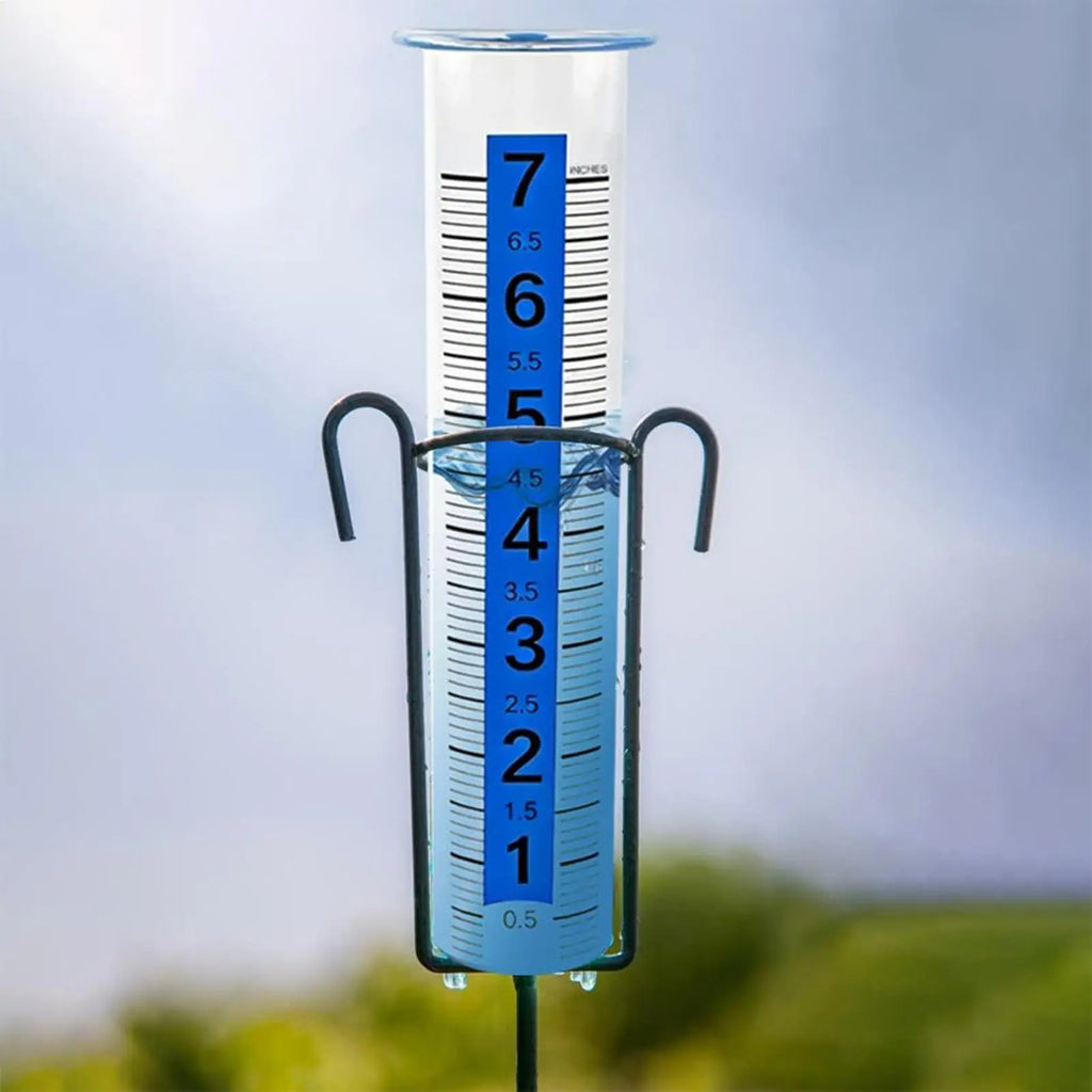 8-Inch Outdoor Rain Gauge – Glow in the Dark, Easy Read