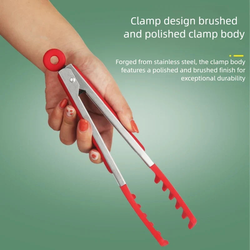 9-Inch Silicone Food Tongs – Heat-Resistant & Non-Stick BBQ