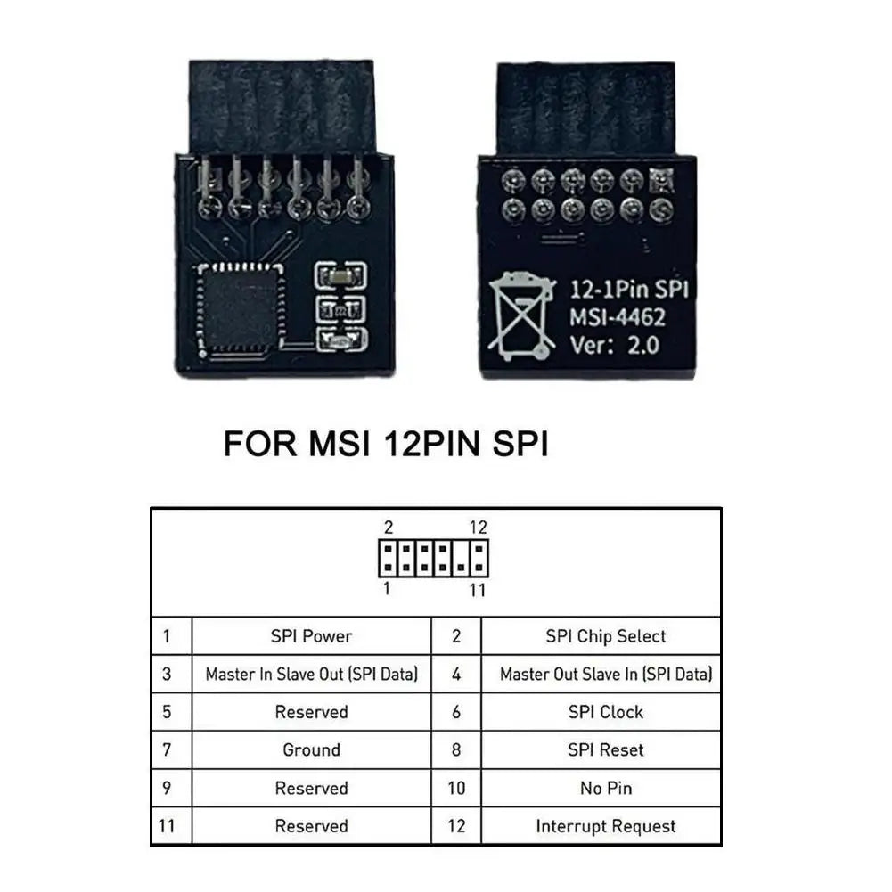 TPM 2.0 Security Module – 12/14/18/20-Pin Multi-Brand Motherboard