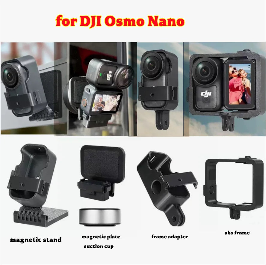 DJI Osmo NANO Magnetic Mount Adapter | 180° Foldable Bracket