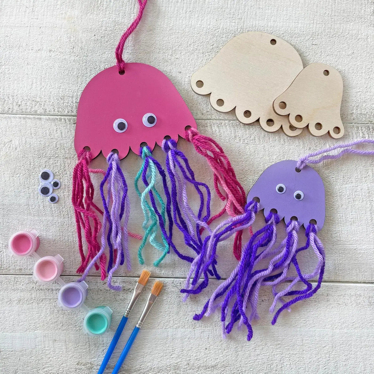 Jellyfish Wood Craft Kit for Kids | Mermaid Party Activity