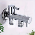 Dual Outlet Chrome Angle Valve G1/2 | Washing Machine Valve