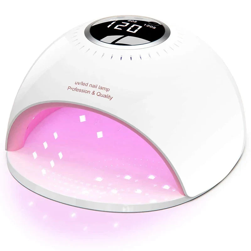 82W UV LED Nail Lamp | Fast Gel Curing, LCD Display & 4 Timers
