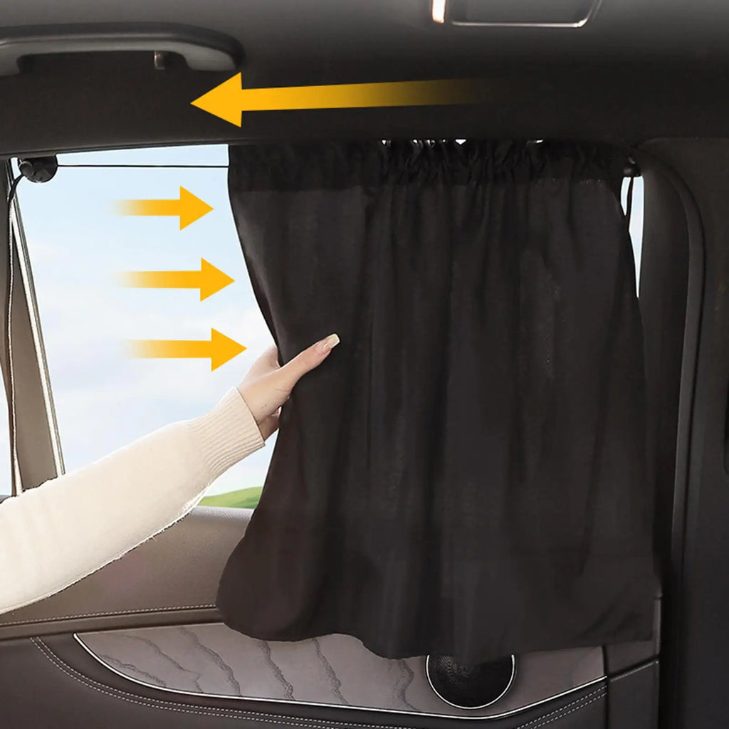 Car Window Privacy Curtain – UV Block Suction Cup Sun Shade