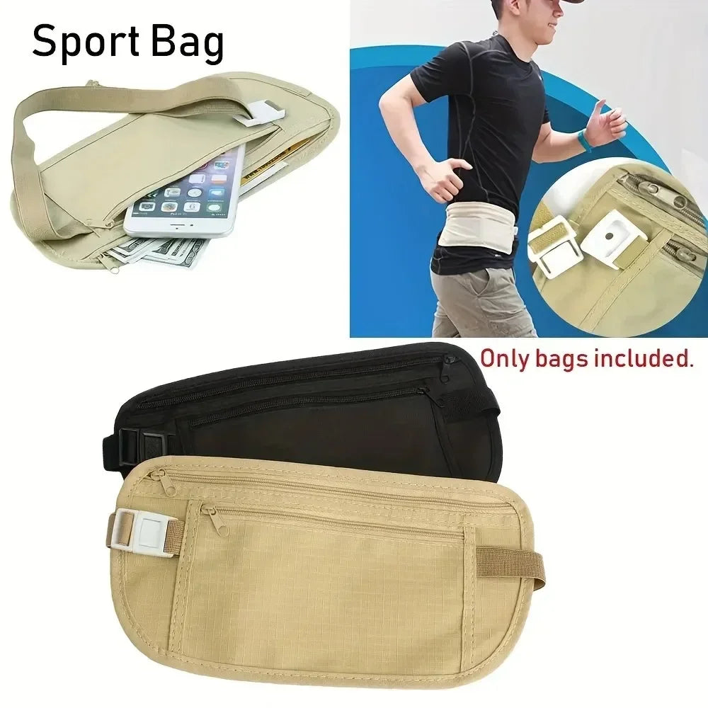 Hidden Travel Waist Pack | Passport & Money Security Belt Bag