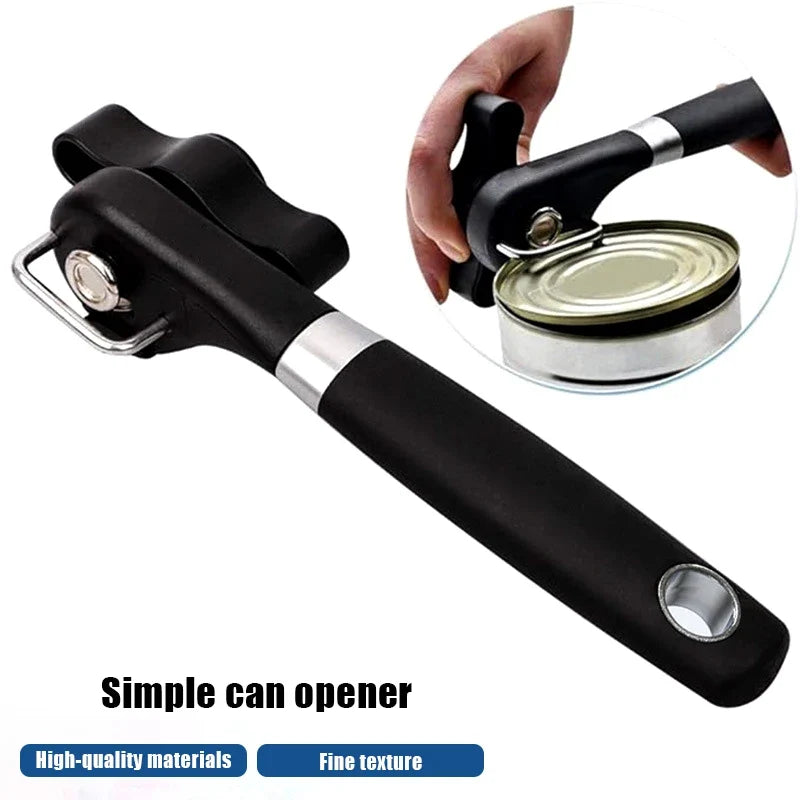 Manual Safety Can Opener Stainless Steel Knife Household