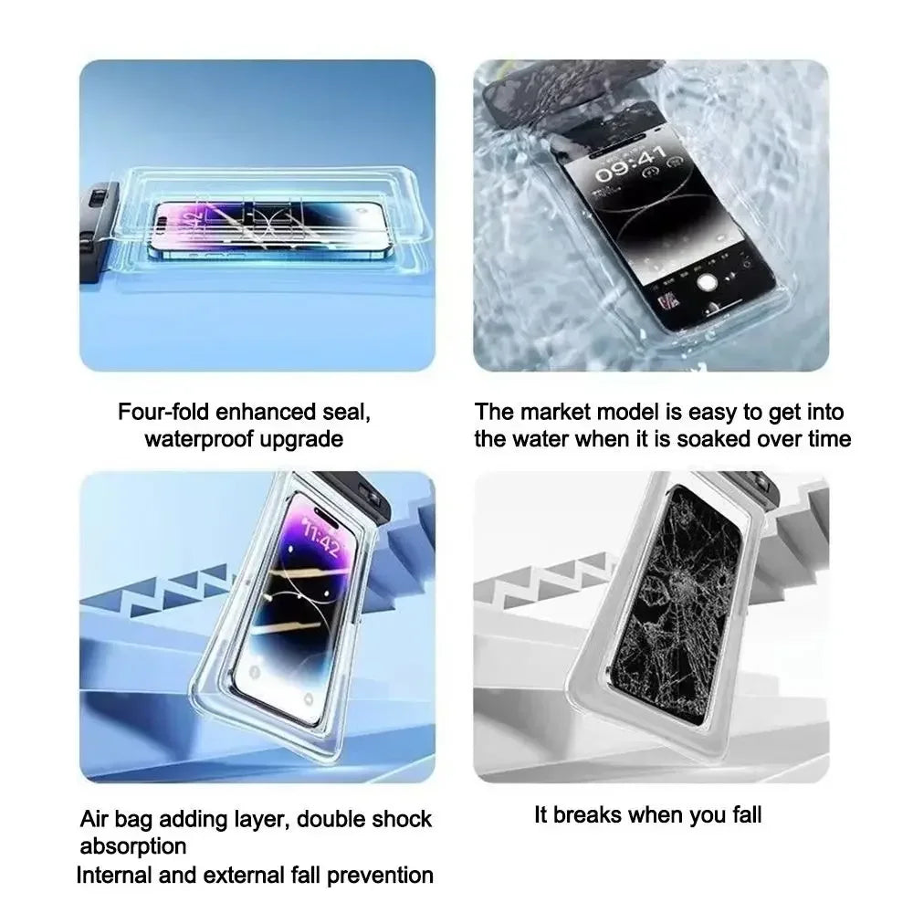Waterproof Phone Pouch – Air Cushion Float & Touch Screen | 1–20 Pack