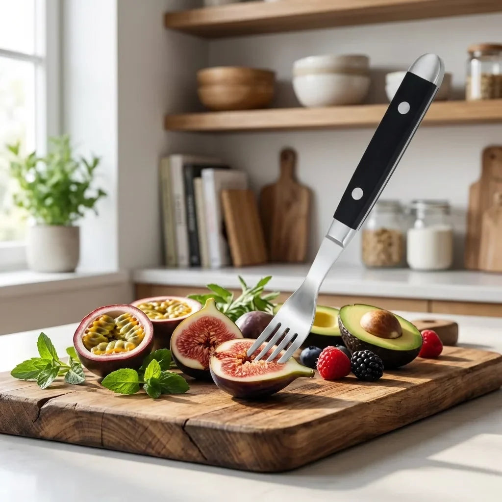 COOKCRAZE Black Stainless Steel Cutlery Set – Dishwasher Safe
