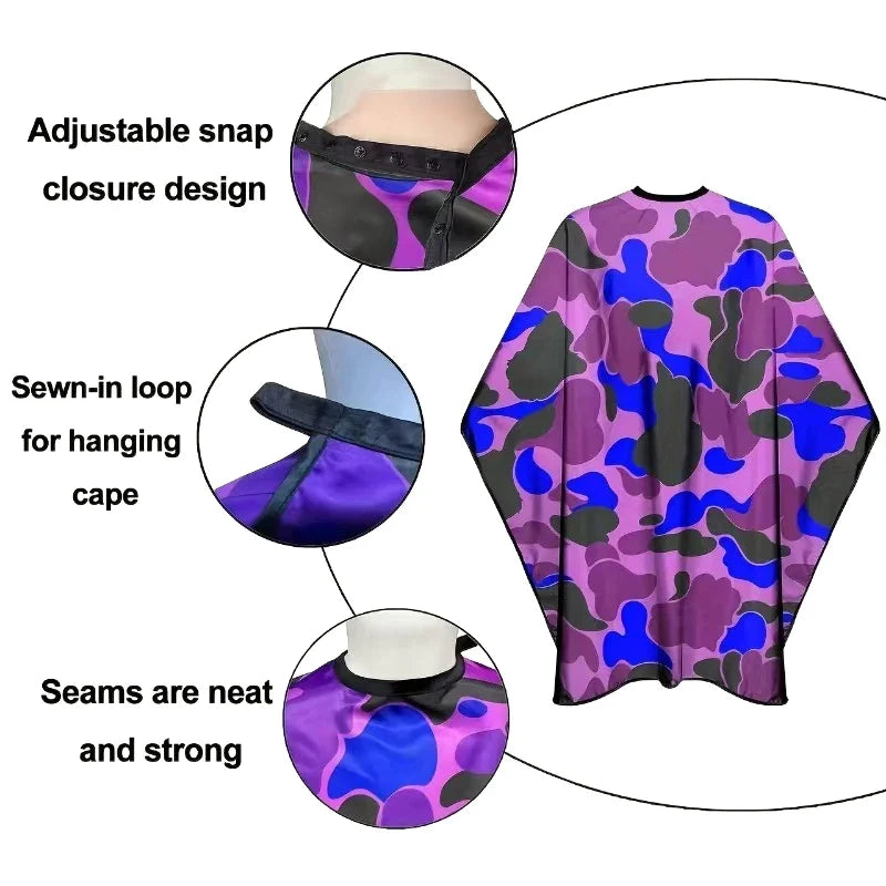 Camouflage Barber Cape – Waterproof Anti-Static Haircut Apron