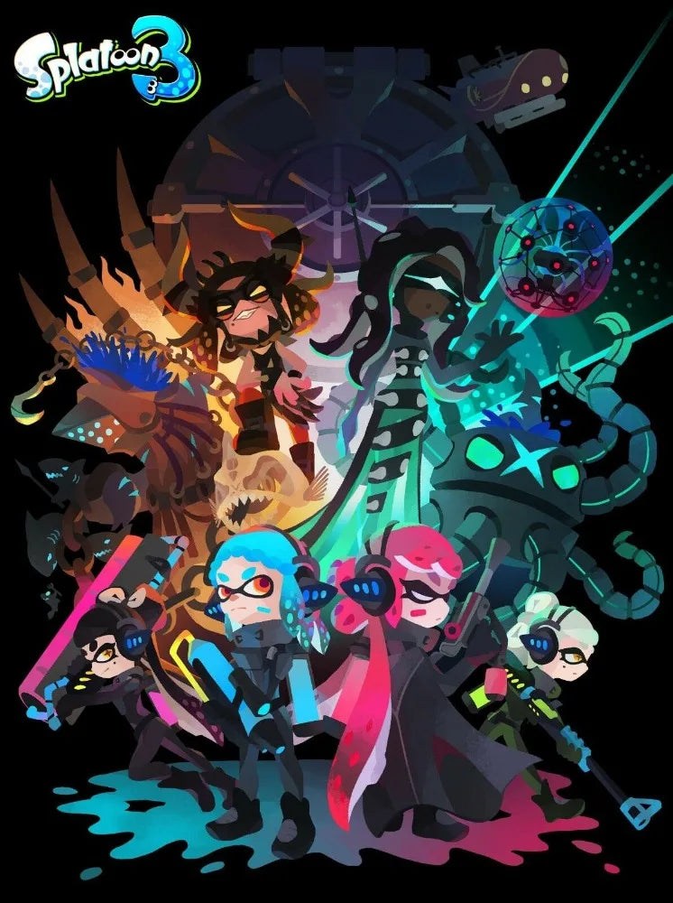 Splatoon 3 Anime Canvas Poster | Gaming Wall Art Print