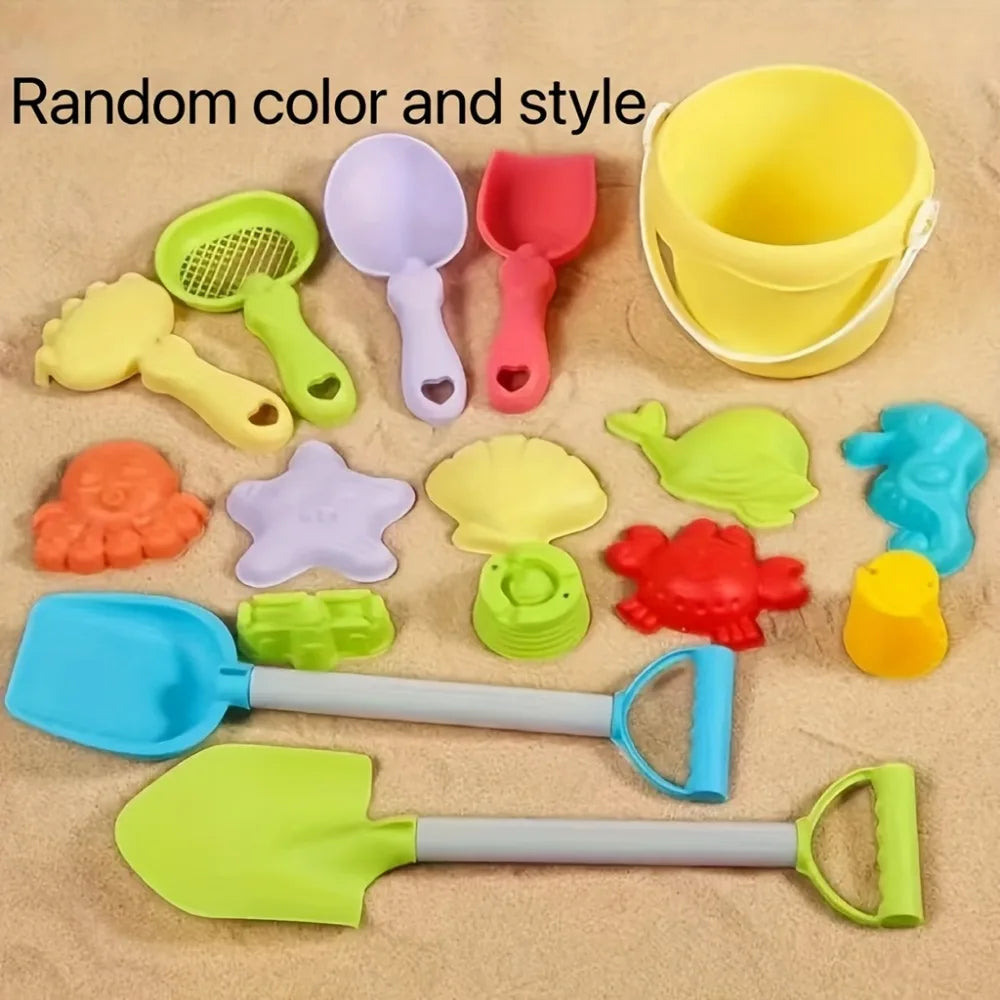 Kids Beach Sand Toys Set – Bucket, Shovel & Dinosaur Molds