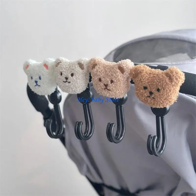 Cartoon Bear Stroller Double Hook Organizer | Pushchair Hanger