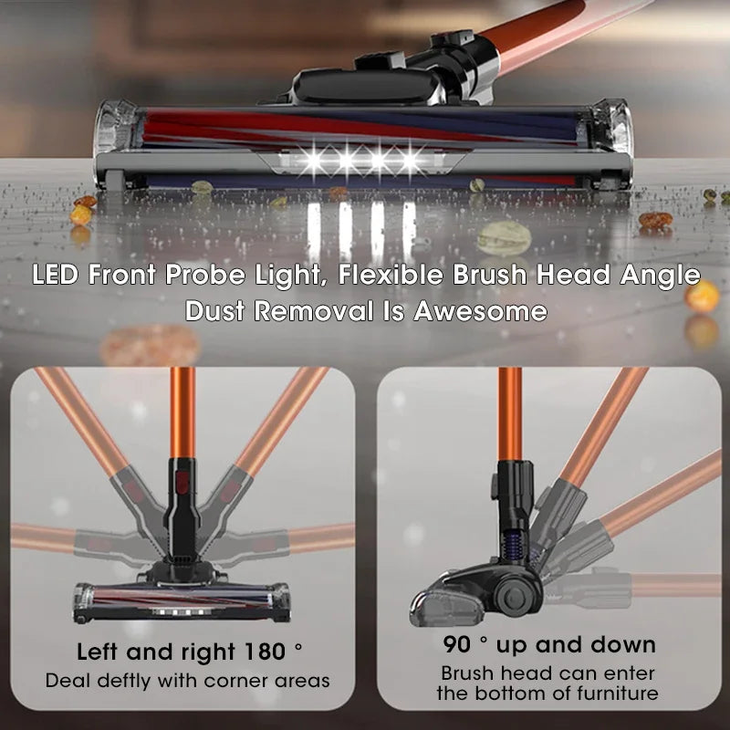 NOCCLILI 10000Pa Wireless Handheld Vacuum | LED, Pet Hair