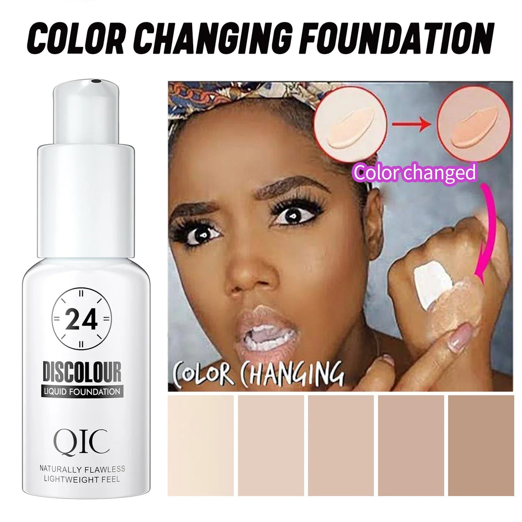 QIC Color Changing Liquid Foundation – Matte & Hydrating 30ml