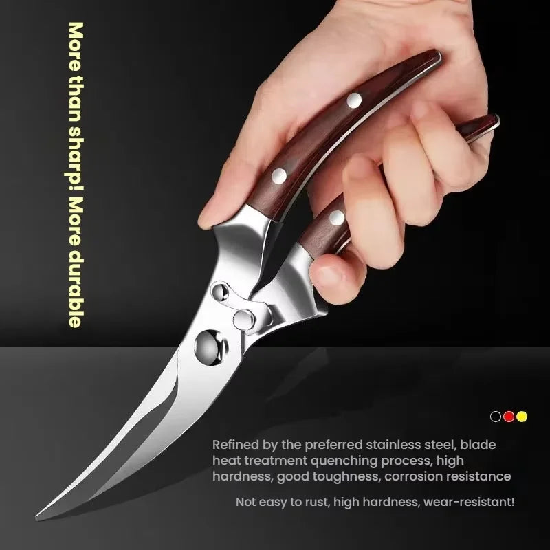 Heavy-Duty Poultry Shears – Kitchen Bone Cutting Scissors