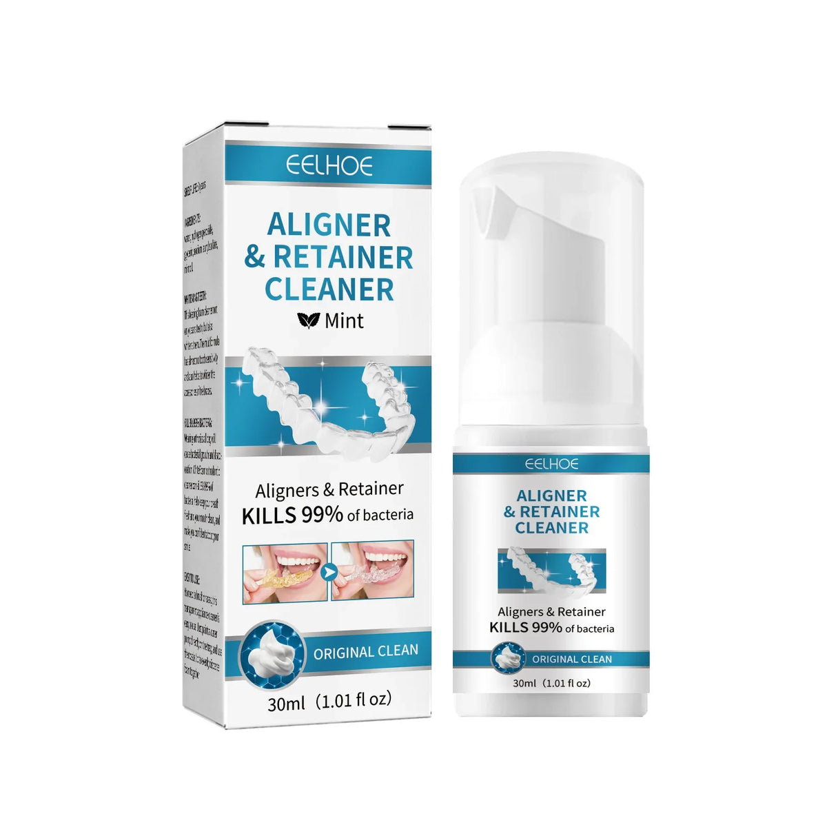 EELHOE Denture & Retainer Cleaner – Plaque & Odor Remover 30ml