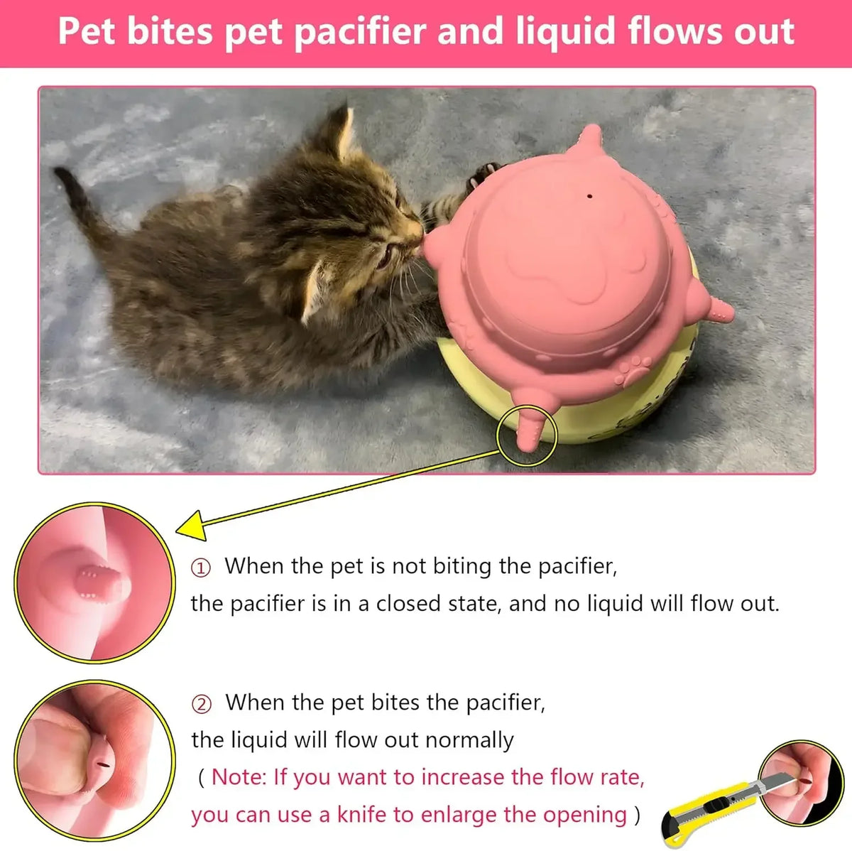 Newborn Puppy & Kitten Milk Feeder Bowl | 4-Nipple Nursing Set