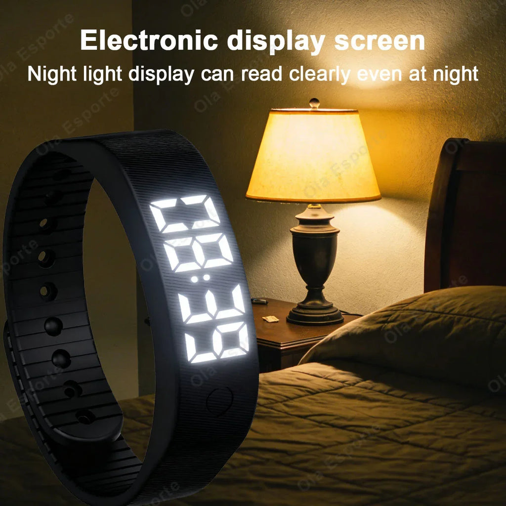 LED Smart Fitness Band – Step Tracker, Alarm & Sleep Monitor