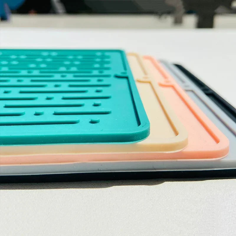 Silicone Dish Cup Drying Mat Anti-slip Sink Countertop Drain Pad