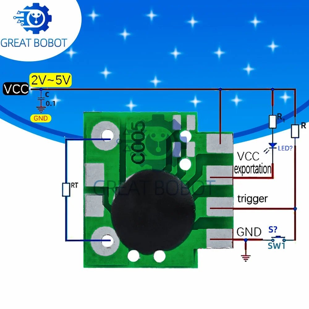 10PCS Delay Trigger Timing IC Module Timer Chip 2s–1000h SMD