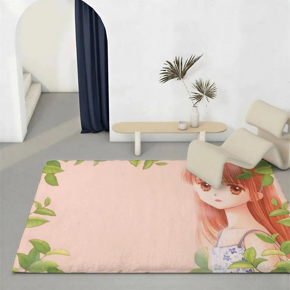 Anime Kodomo no Omocha Flannel Floor Mat – Non-Slip Indoor Rug