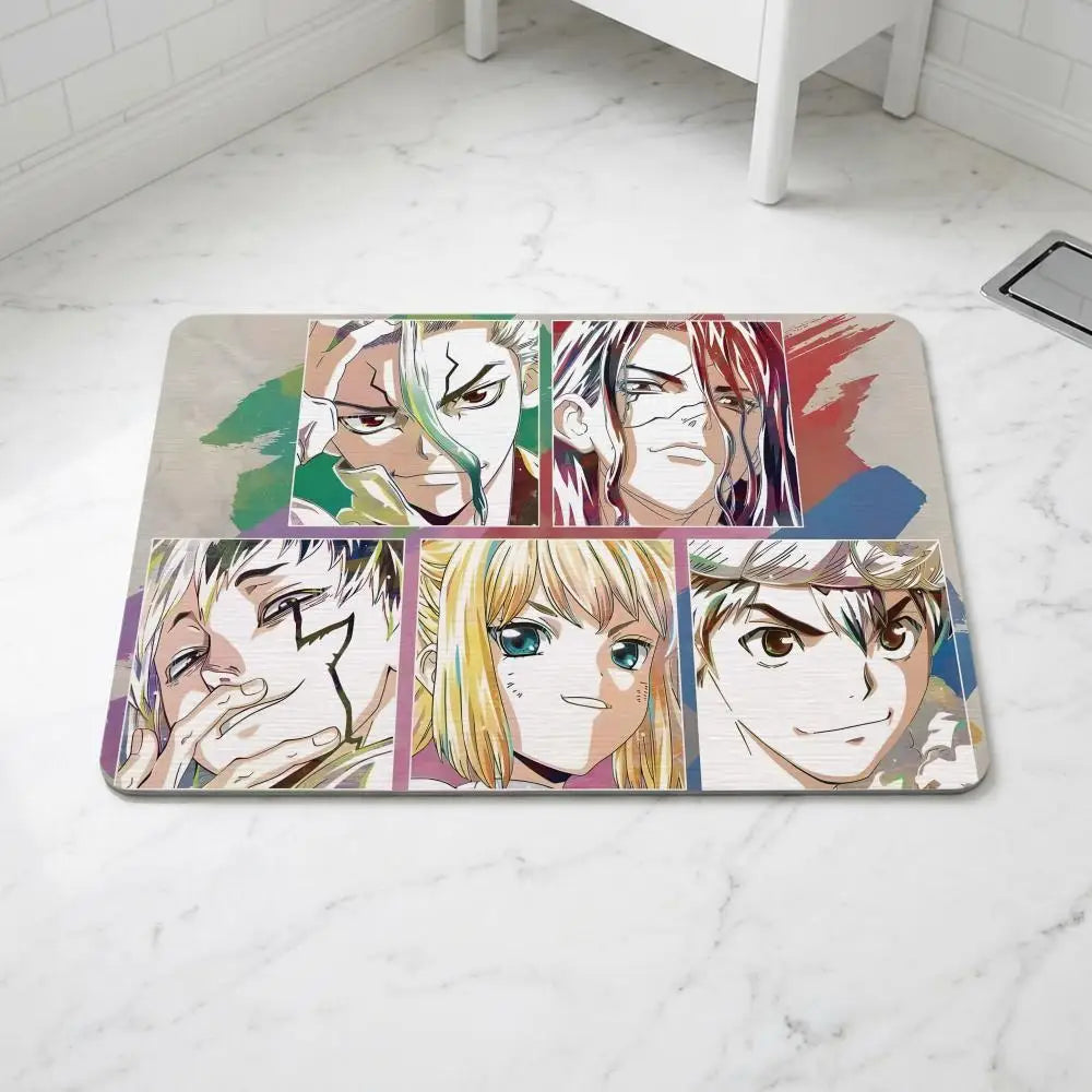 Diatomite Bath Mat – Quick Dry, Anti-Slip & Anime Design