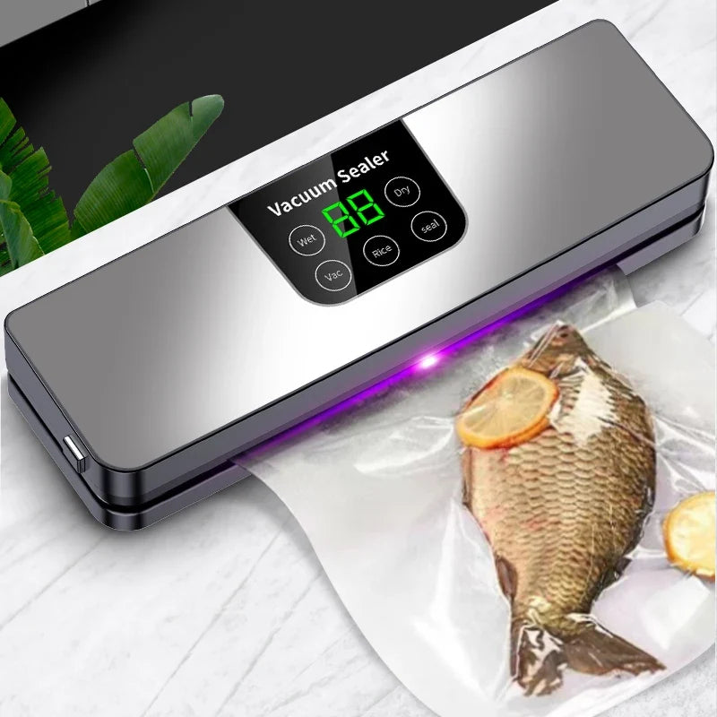 GUOHE 220V Vacuum Sealer Machine – Dry/Wet Food Digital Display