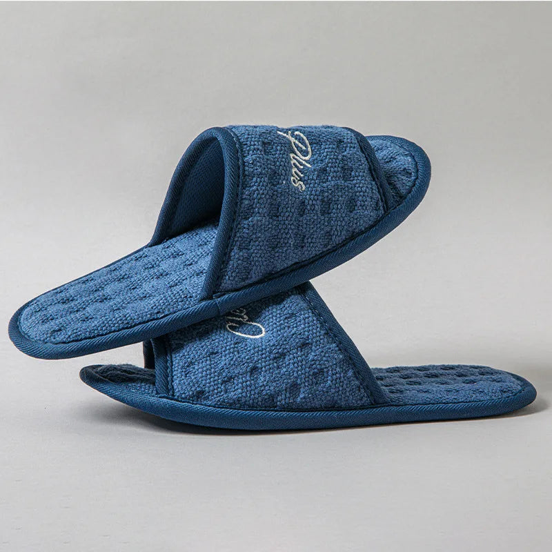 Women's Cotton Open Toe Indoor Slippers | Soft Sole Minimalist
