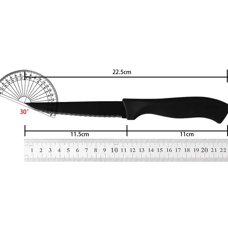 Black Matte Stainless Steel Steak Knife Set – 4, 6 or 8 Piece