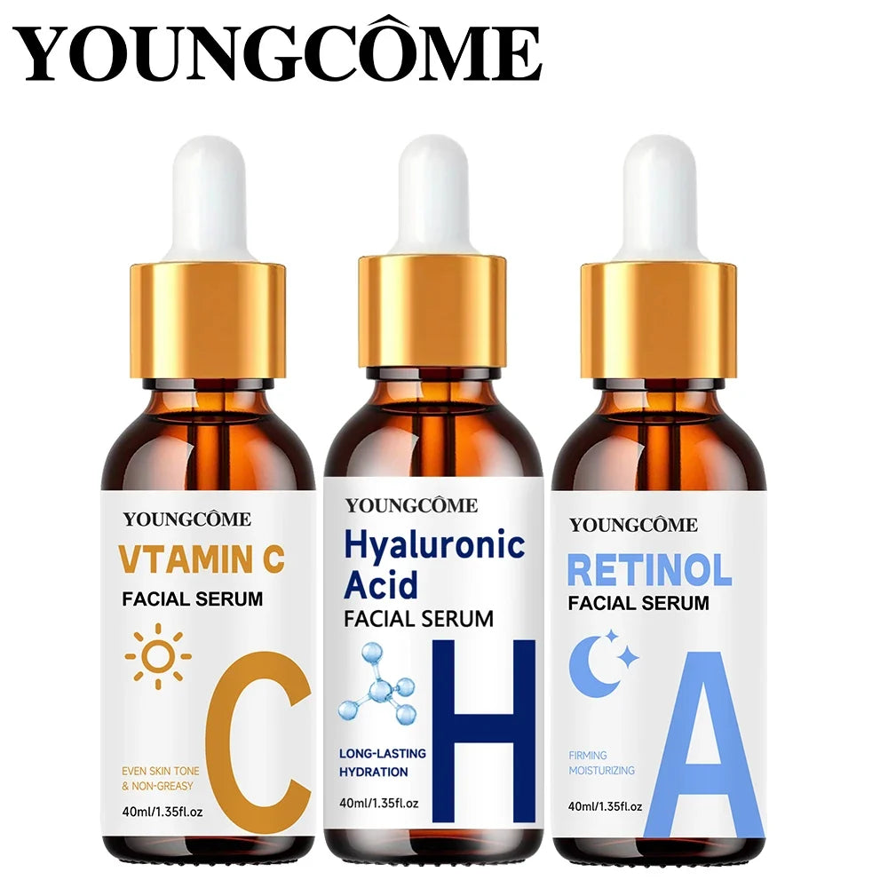 YOUNGCOME Hyaluronic Acid Face Serum – 3-Piece Hydrating Set
