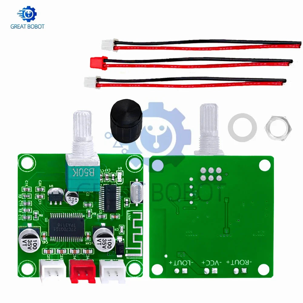 XH-A414 Bluetooth 5.0 Amplifier Board 50W+50W TPA3118D2 DC 12–24V