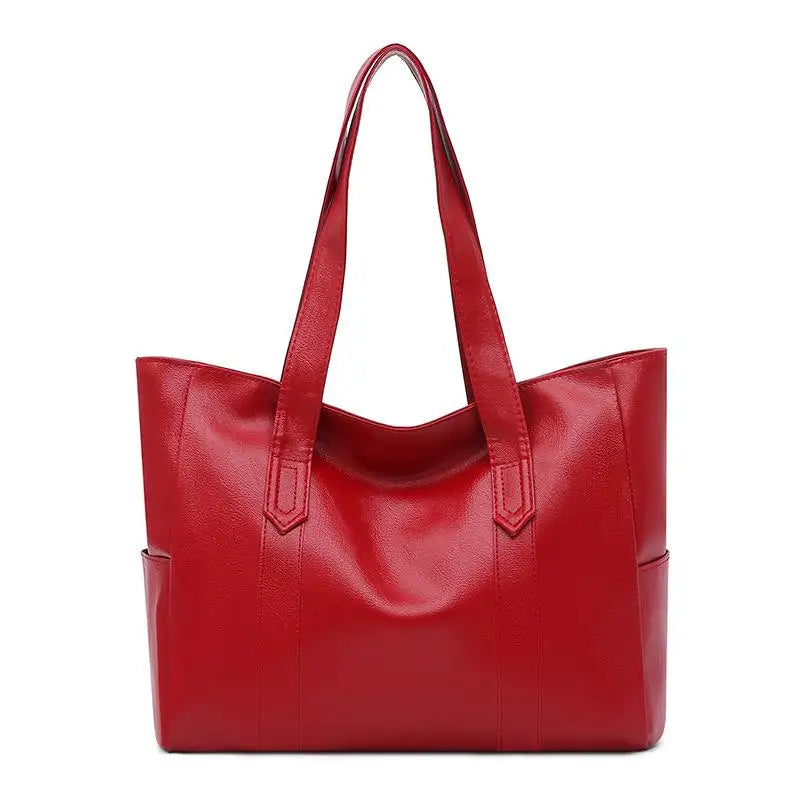 Women's Large Capacity PU Leather Tote Shoulder Crossbody Bag