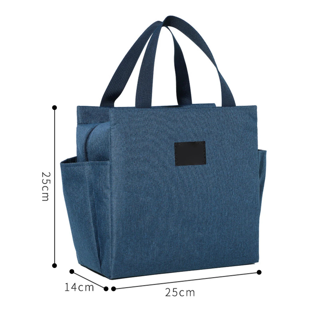 Insulated Bento Lunch Bag – Large Capacity & 2 Side Pockets