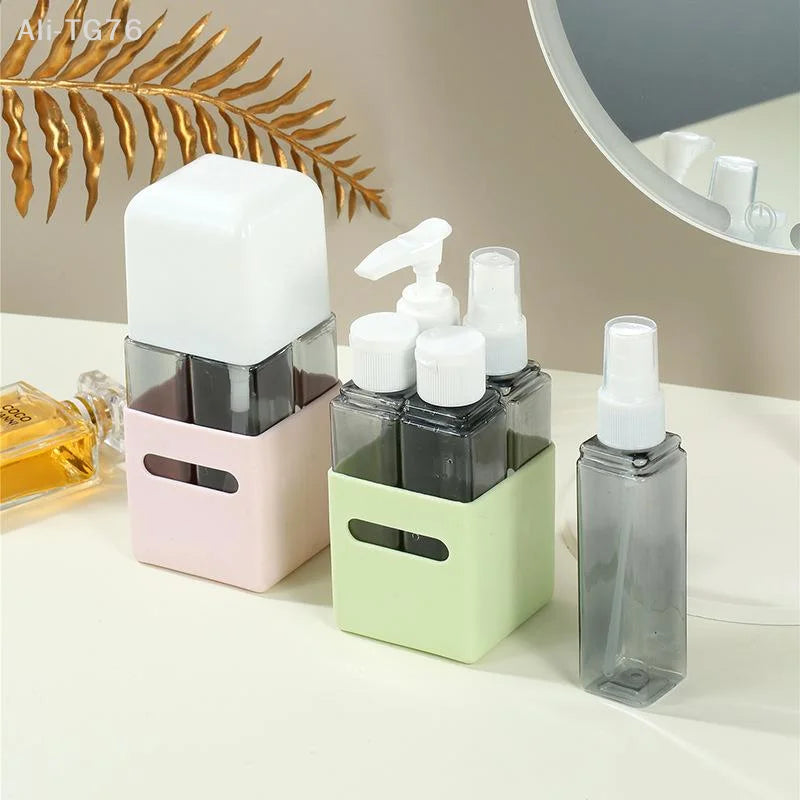 4-in-1 Refillable Travel Bottle Set | 60ml Pump Bottles, 4 Pack