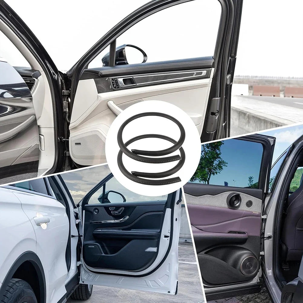 Vecligt EPDM Car Door Weatherstrip Sealing Strip | 2m Pair