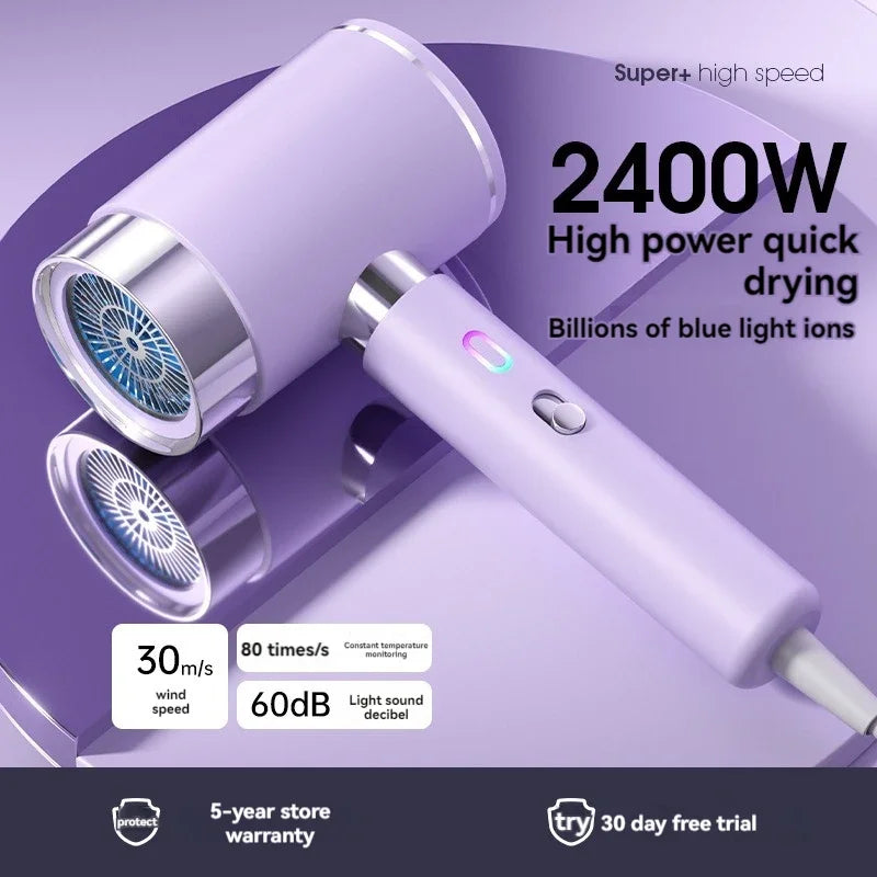 URGGU 2400W Ionic Hair Dryer – Hot Cold Air, 3-Speed Ceramic