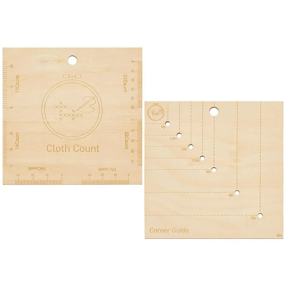 Wooden Cross Stitch Corner Gauge Template Set of 2