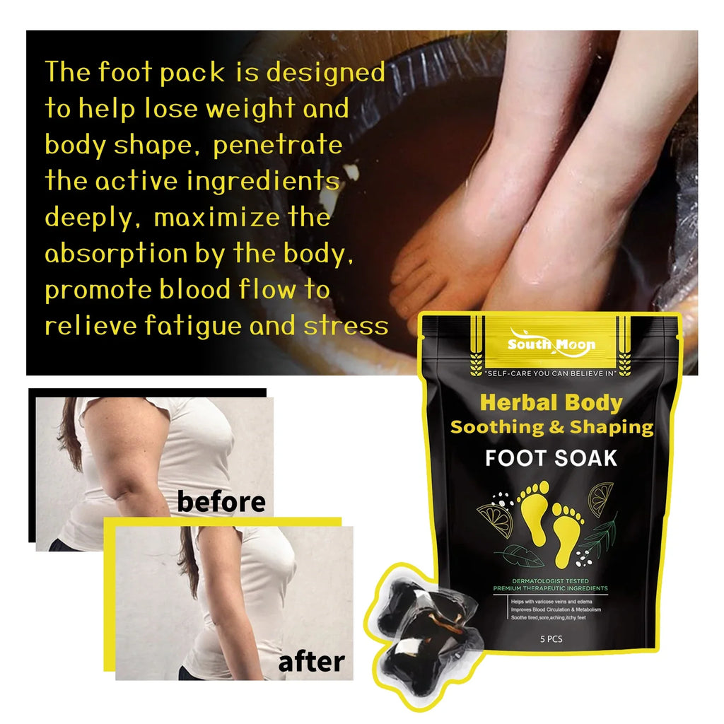 Herbal Foot Soak Bags – Ginger, Green Tea & Mint | 5 Pack