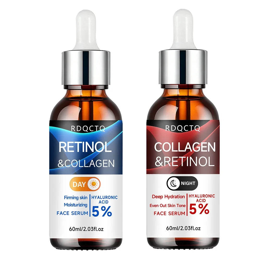 Retinol & Collagen Day Night Serum 2-Pack | Hyaluronic Acid