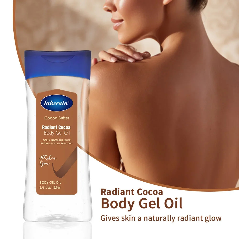 Radiant Cocoa Body Gel Oil | Cocoa Butter Moisturizer for Skin