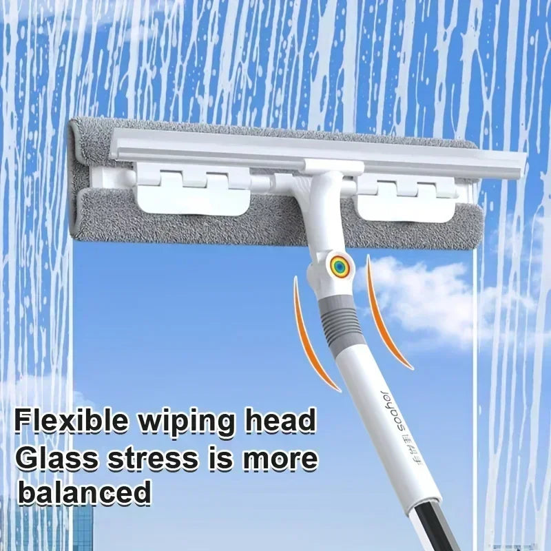 2-in-1 Glass Wiper Multi-functional Plastic Stainless Steel Window
