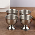 4-Piece Stainless Steel Egg Cups Set – Boiled Egg Stand Holder
