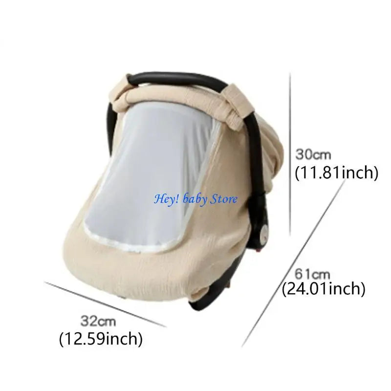 Infant Car Seat Canopy | Breathable Cotton Sunshade Cover