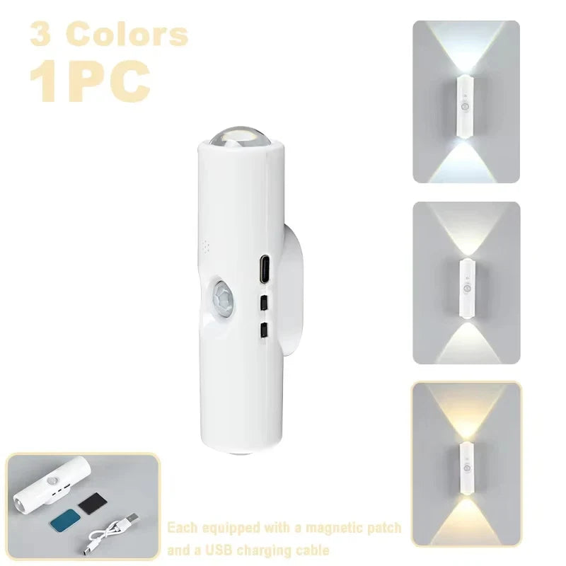 RGB Motion Sensor Night Light | Rechargeable Magnetic Spotlight