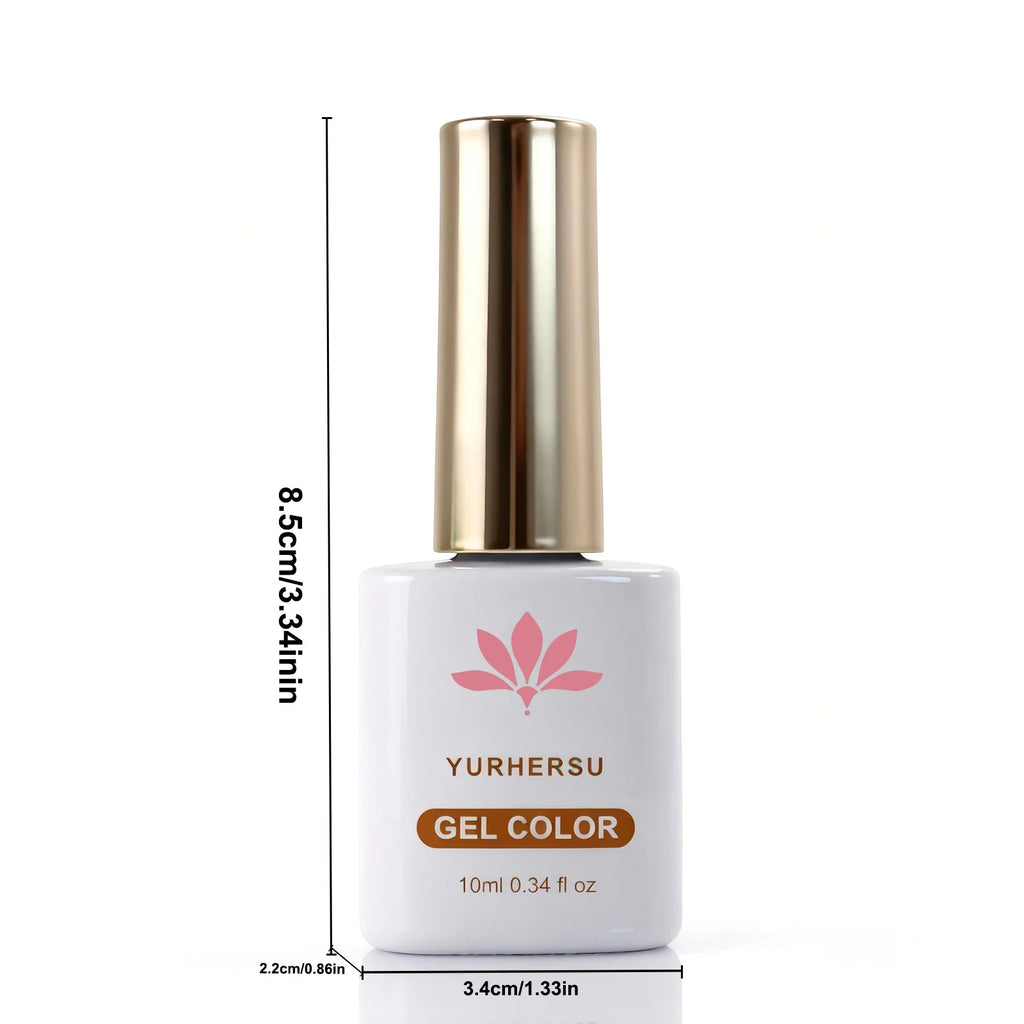 YURHERSU Soak-Off UV LED Gel Nail Polish – Long Lasting 10ml