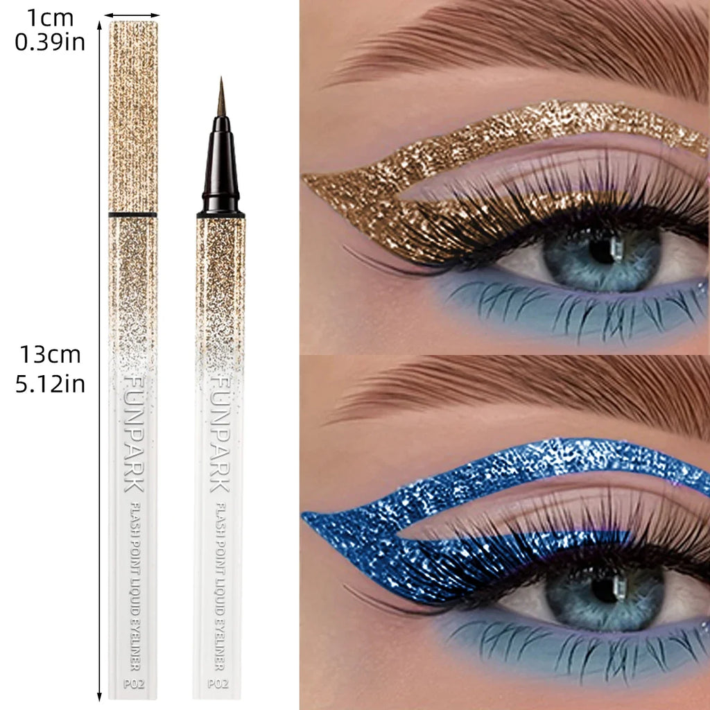 FUNPARK Glitter Liquid Eyeliner Pen – Waterproof & Long-Lasting