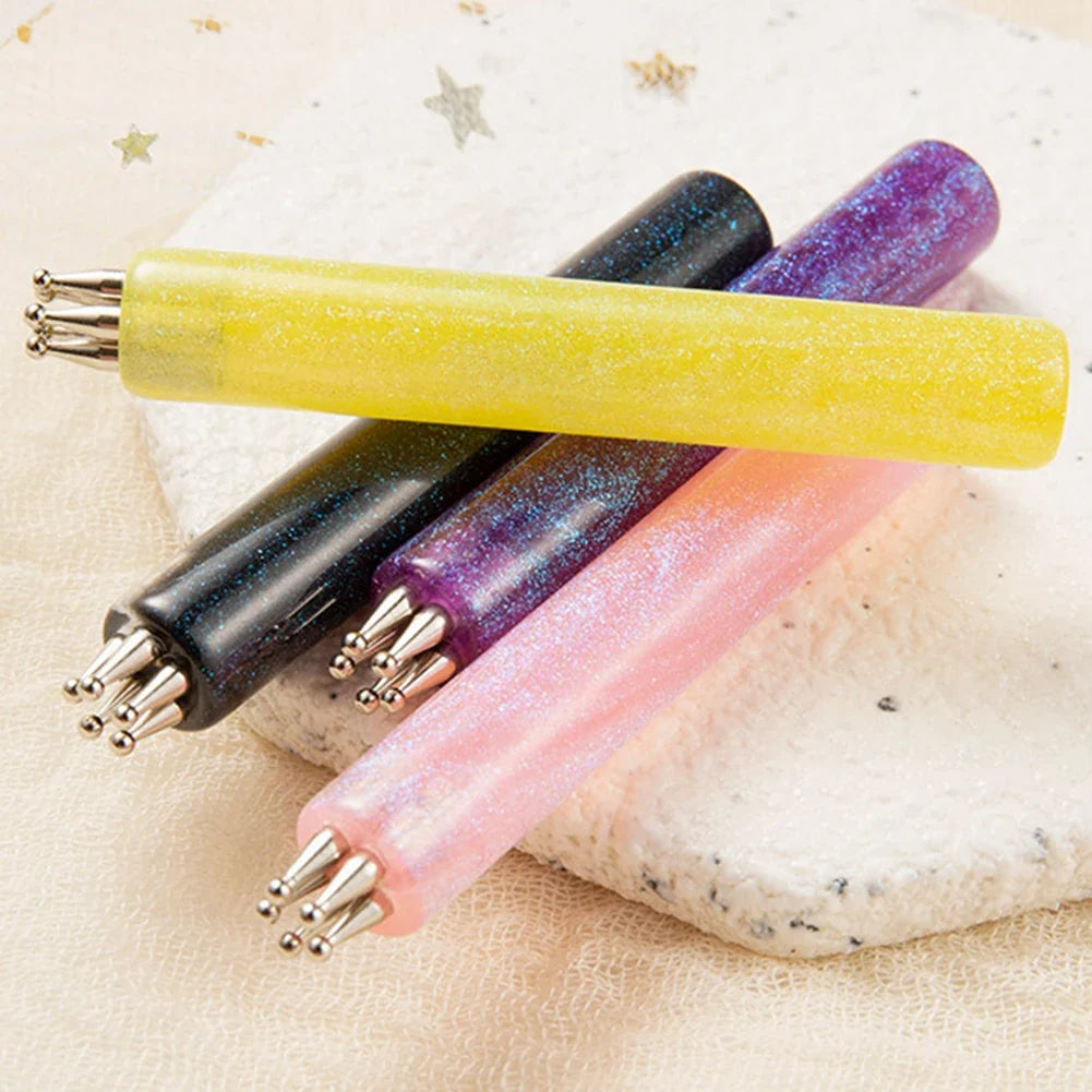 5-Petal Flower Nail Art Dotting Pen | Multi-Head DIY Manicure Tool