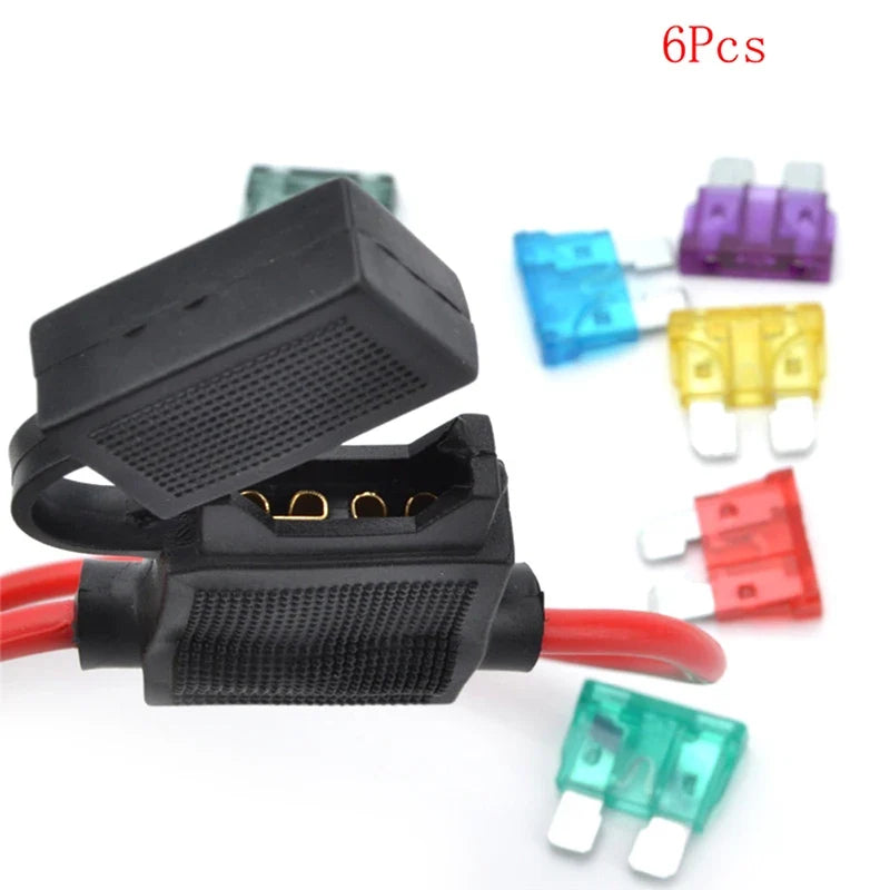 Car Inline Blade Fuse Holder Box – Splash-Proof 5A–30A
