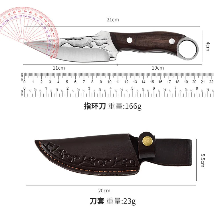 Serbian Boning Knife – Stainless Steel Chef Knife Wood Handle